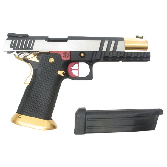 Armorer Works hi capa 5.1 HYBRID gas pistol (gold/silver)