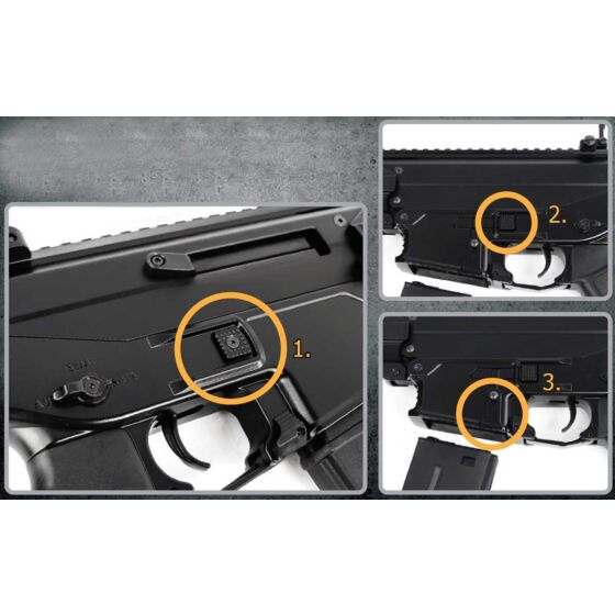 ICS fucile elettrico CXP-APE Keymod carbine (nero/tan)