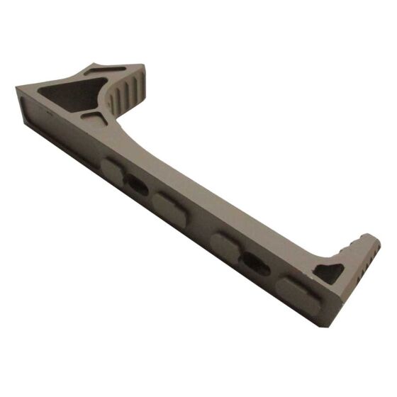 JJ airsoft Link curved foregrip for keymod handguards (tan)