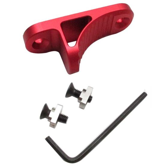 JJ airsoft grip hand stop B5 per astine M-LOK (rossa)