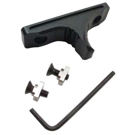 JJ airsoft grip hand stop dentellata per astine M-LOK (nera)