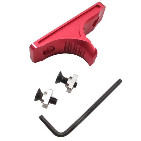 JJ airsoft grip hand stop dentellata per astine M-LOK (rossa)