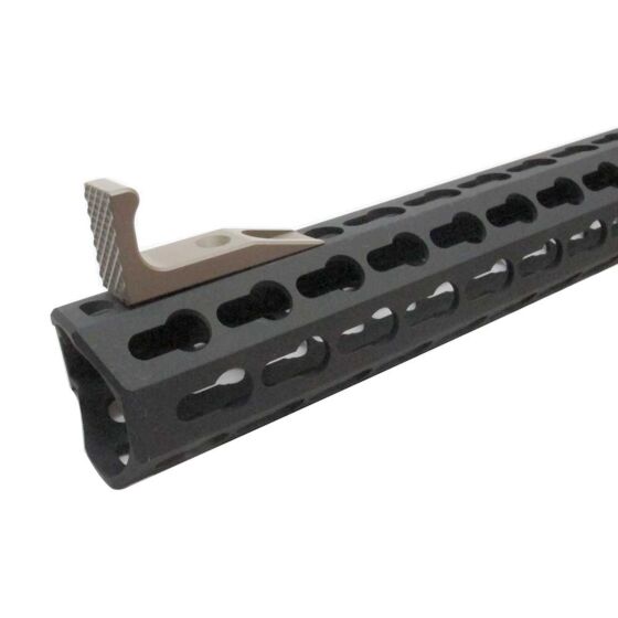 JJ airsoft grip hand stop SRL BARRICADE MOD2 per astine keymod (tan)