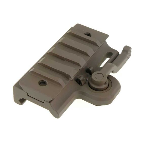 JJ airsoft estensione 20mm a sgancio rapido per flat top m4 (tan)