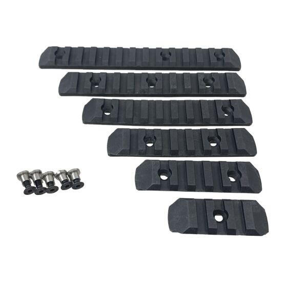 JJ Airsoft polymer rail set for Keymod handguard (black)
