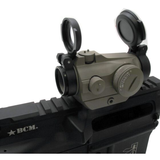 JJ airsoft T7w0 red dot scope with killflash (tan)