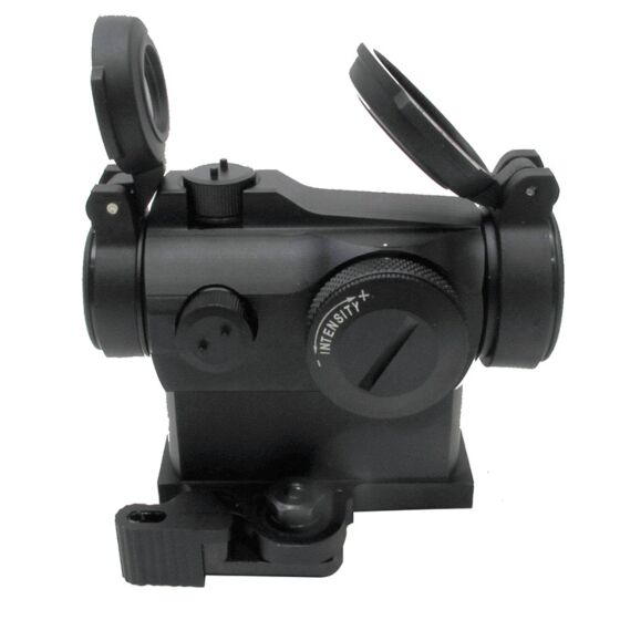 JJ airsoft QD riser mount T7w0 red circle scope with killflash (black)