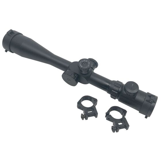 JJ Airsoft 8-32x50 scope with IR reticle (with mount rings)