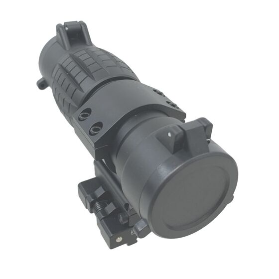 JJ Airsoft ottica ingranditore 4x con anello abbattibile (nera)