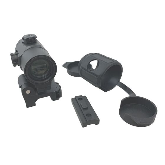 JJ Airsoft G43 MICRO magnifier 3x scope with flip to side ring (black)