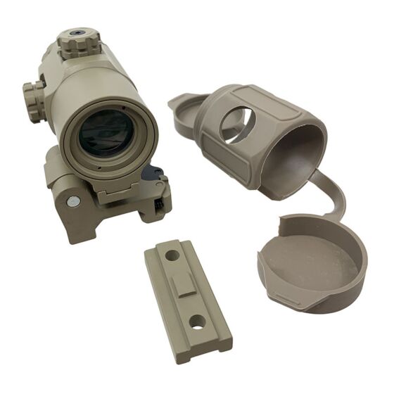 JJ Airsoft ottica G43 MICRO ingranditore 3x con anello abbattibile (tan)