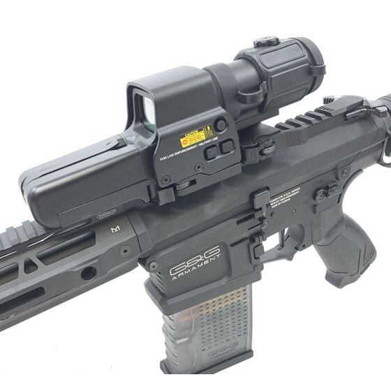 JJ airsoft 558 holo sight set + G43 3x magnifier with folding ring (black)