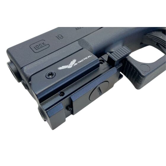 JS-Tactical mini laser LOW-PRO per slitte 20mm (rosso)