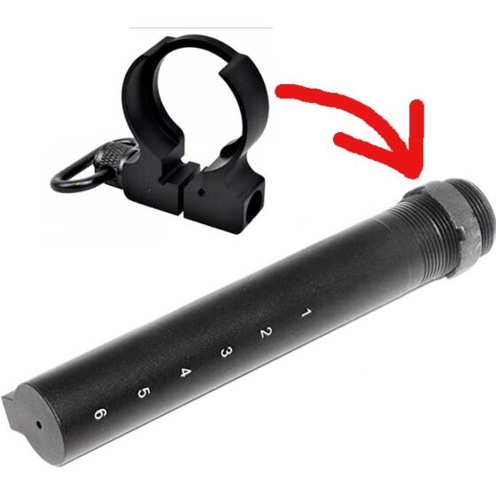 JS-tactical anello porta cinghia QD per tubo calcio M4