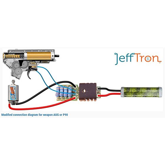 Jefftron circuito EXTREME mosfet a blocco attivo per fucili elettrici
