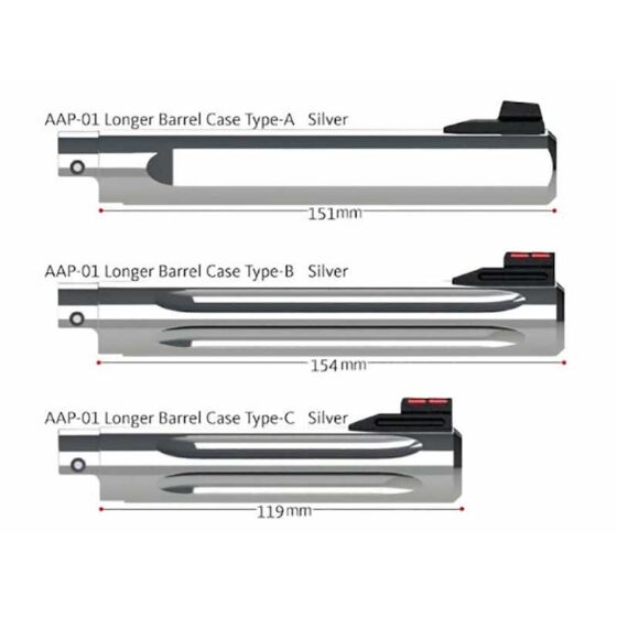 CTM CNC Longer barrel TYPE-C for AAP01 gas pistol (SV)