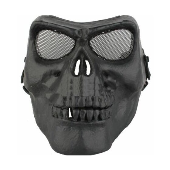 Royal skull web mask black