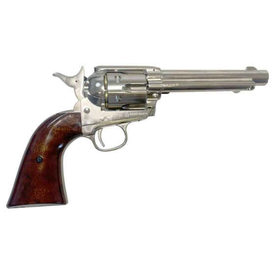 UMAREX LEGEND SAA PEACE MAKER full metal Nickel Chrome co2 revolver (6 inches)