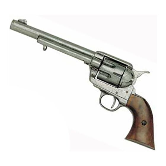 Denix pistola da collezione peacemaker 45 revolver lunga (grigio)