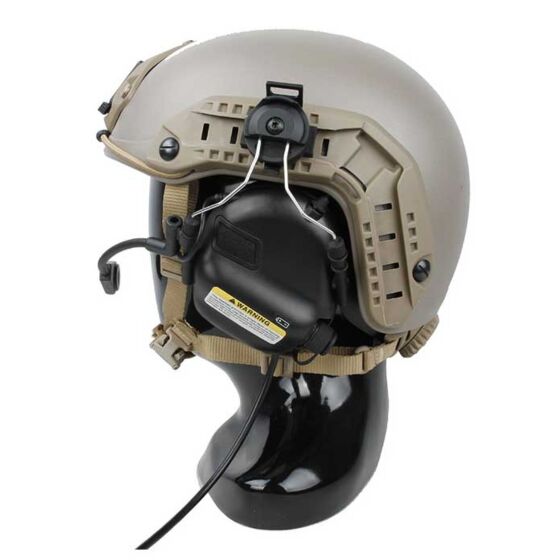 EARMOR M32H MOD4 communication Hearing protection earmuff for FAST helmet (black)