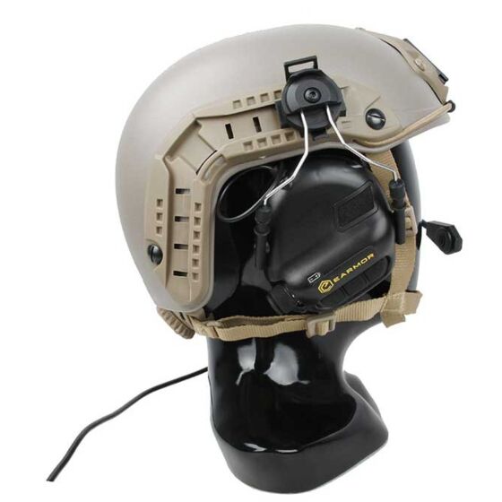 EARMOR M32H MOD4 communication Hearing protection earmuff for FAST helmet (black)