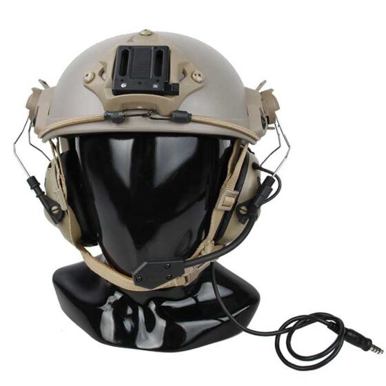 EARMOR M32H MOD4 communication Hearing protection earmuff for FAST helmet (tan)