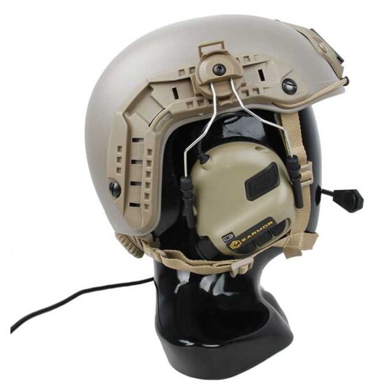 EARMOR M32H MOD4 communication Hearing protection earmuff for FAST helmet (tan)