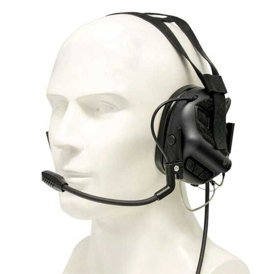 EARMOR cuffie radio ricevitore M32N MARK3 MILPRO con banda copri testa (verdi)