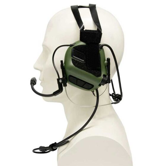 EARMOR cuffie radio ricevitore M32N MARK3 MILPRO con banda copri testa (verdi)