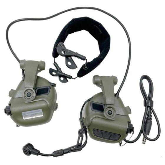 EARMOR cuffie radio ricevitore M32X MARK3 MILPRO per elmetti EXFIL® 3.0 (verdi)