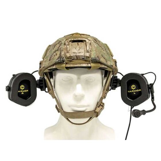 EARMOR M32X MARK3 MILPRO communication Headset for M-Lok & ARC rail helmet (black)