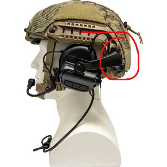 EARMOR cuffie radio ricevitore M32X MARK3 MILPRO per elmetti ARC / M-Lok (tan)