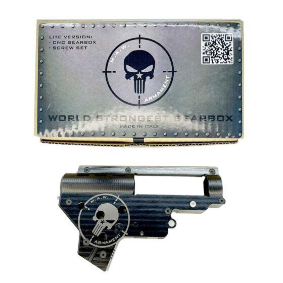MAW Armament gearbox rinforzato CNC da 8mm per fucili elettrici ver.2 (reggi molla sgancio rapido)
