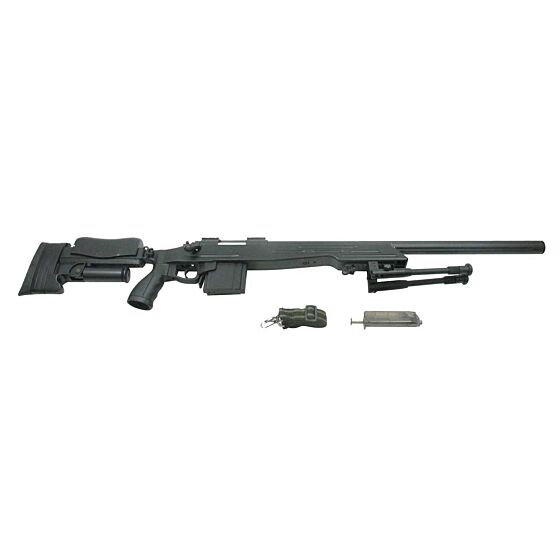 Well MSR338 STINGER air cocking sniper rifle with bipod (black)
