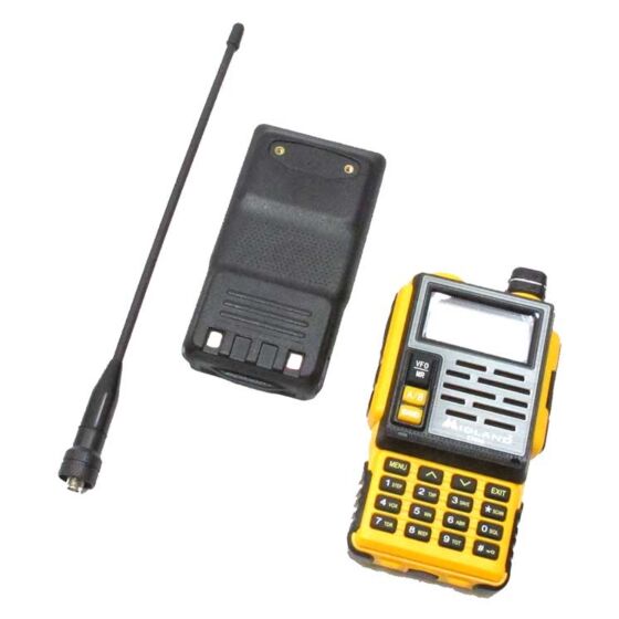 MIDLAND radio doppia banda UHF/VHF alte prestazioni (gialla)