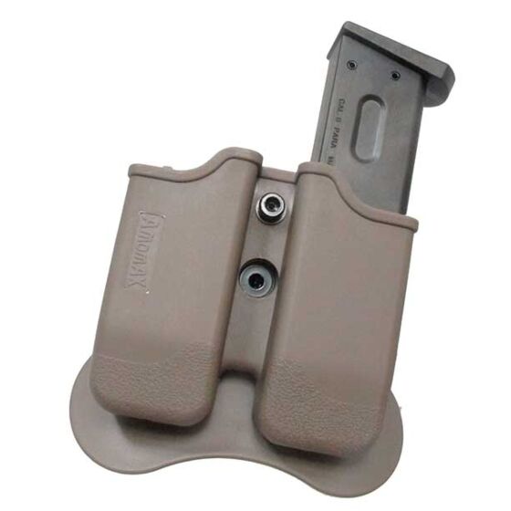 Amomax dual magazine holster for M92 type pistol (Dark earth)