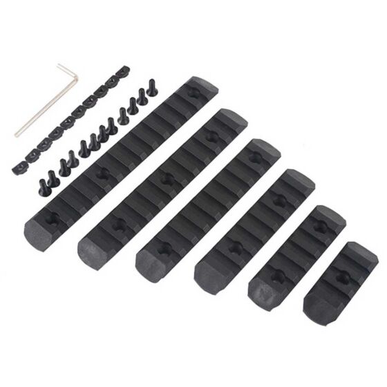 MP airsoft polymer rail set for M-LOK/Keymod handguard (black)