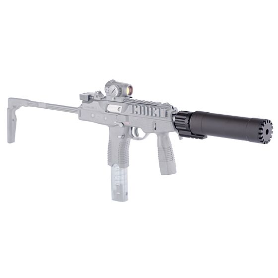 Angry Gun silenziatore SPITFIRE tracer Ver.2024 per mitraglietta a gas Mp9/Tp9 (nero)