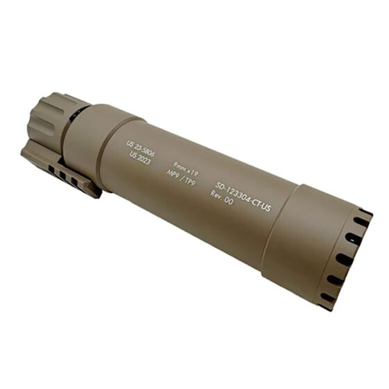 Angry Gun silenziatore SPITFIRE tracer Ver.2024 per mitraglietta a gas Mp9/Tp9 (fde)