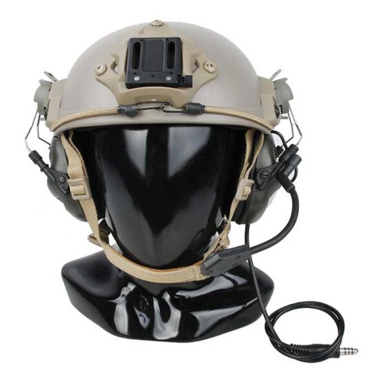 EARMOR cuffie radio ricevitore M32H MOD4 per elmetti FAST (verdi)