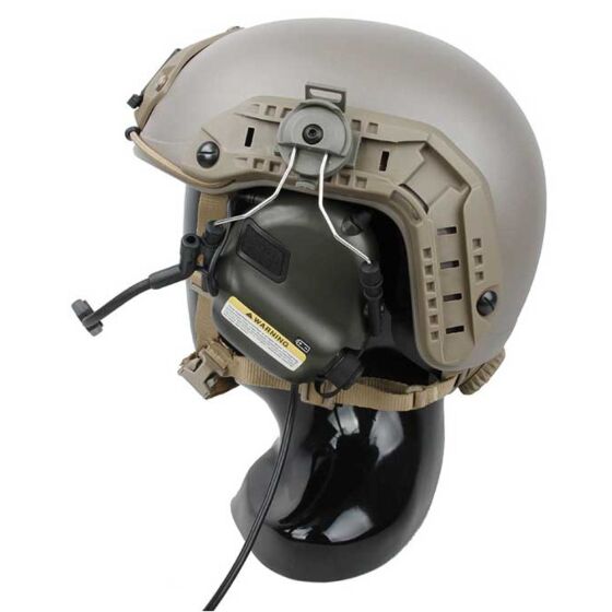 EARMOR cuffie radio ricevitore M32H MOD4 per elmetti FAST (verdi)