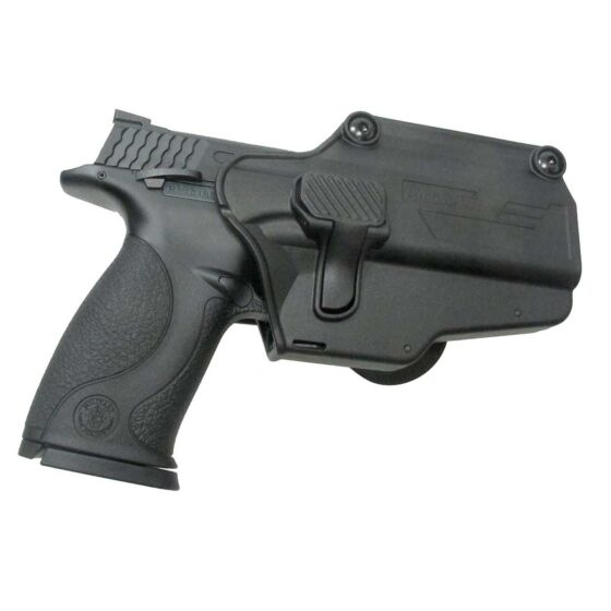Amomax PERFIT Universal LEFT HAND polymer holster for pistol (black)