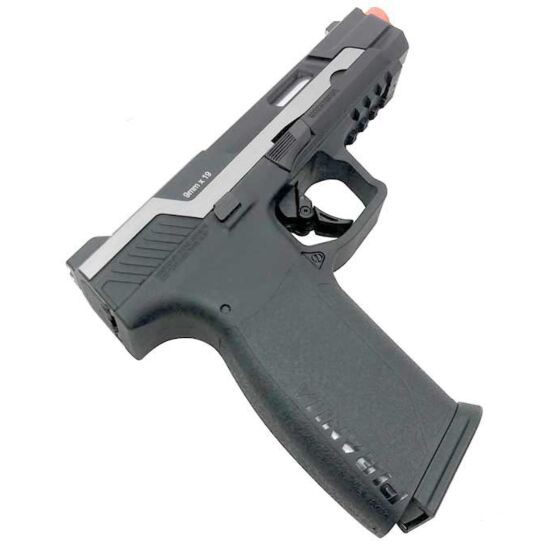 G&G PIRANHA MK I model blowback gas pistol (black/silver)