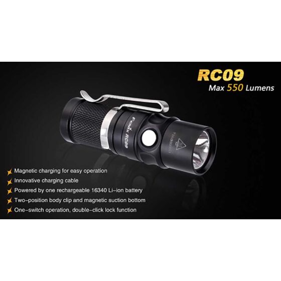 Fenix RC09 magnetic rechargable tactical flashlight