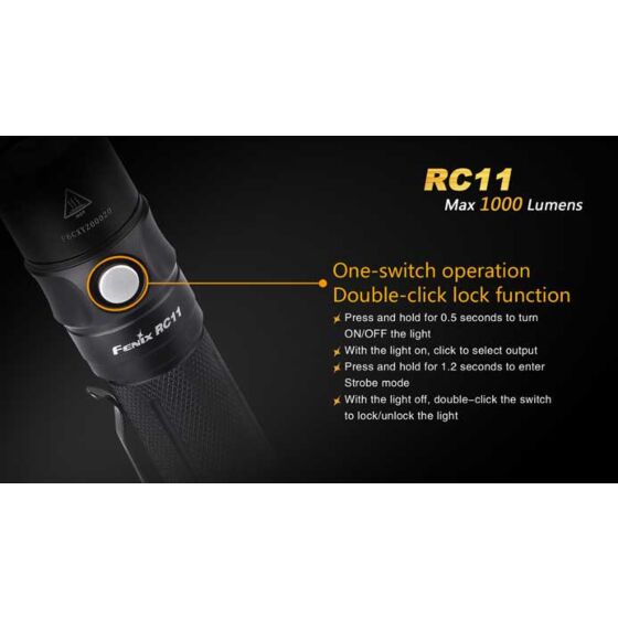 Fenix RC11 magnetic rechargable tactical flashlight