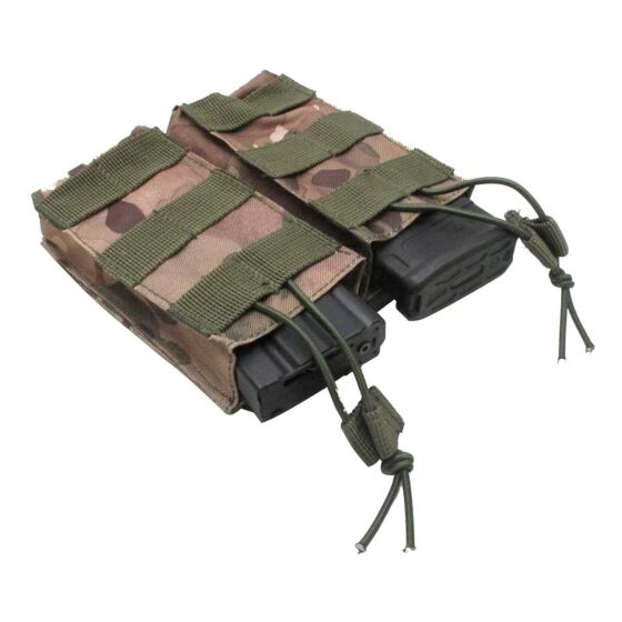 Royal dual mag pouch with elastic strap for m16 rifle (multicam)