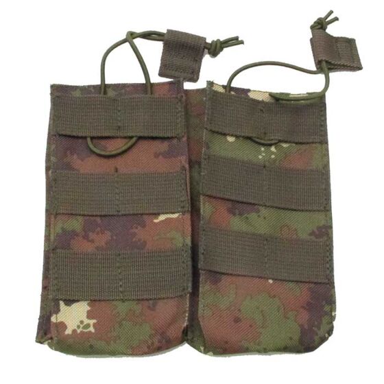 Royal dual mag pouch with elastic strap for m16 rifle (italian camo)