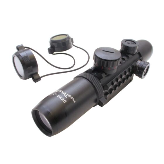 Royal railed rifle scope 3-9x26
