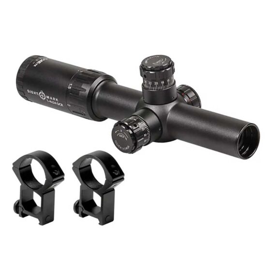 SightMark CORE TX 1-4x24DCR LPVO rifle scope (with mount rings)