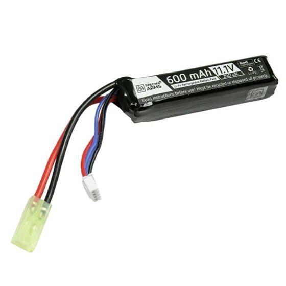 Specna Arms batteria lipo supermini stick 600 11.1v 20/40c (Connettore mini tamya)